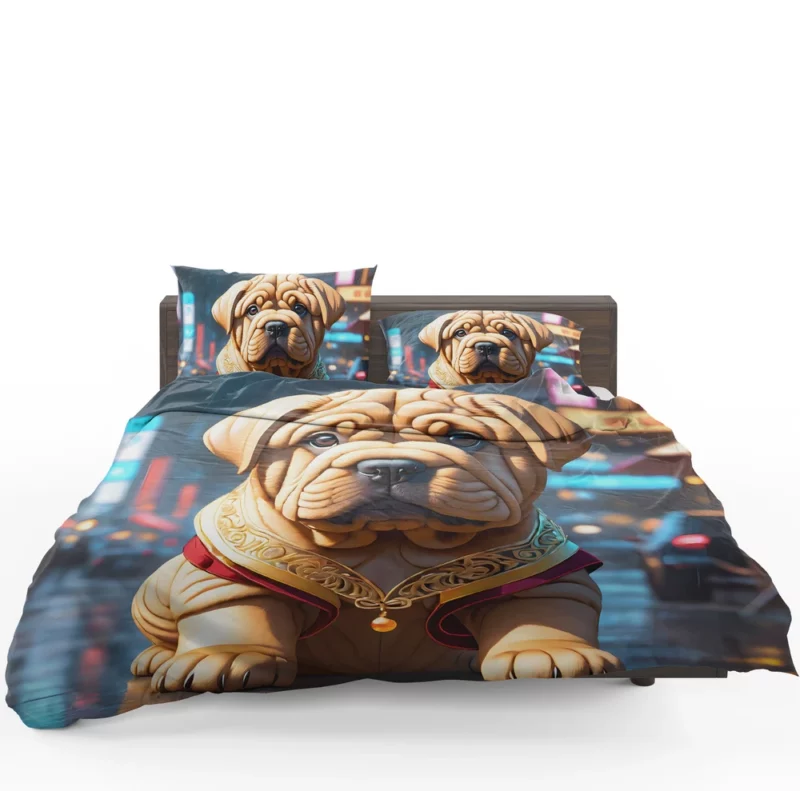 Teen Delight Chinese Shar-Pei Dog Love Bedding Set 1