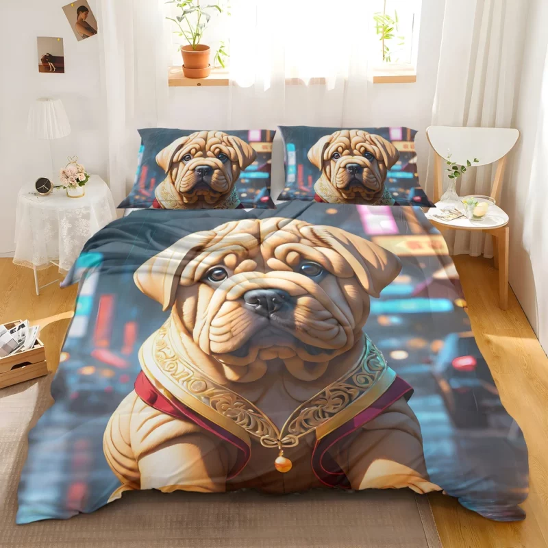 Teen Delight Chinese Shar-Pei Dog Love Bedding Set 2