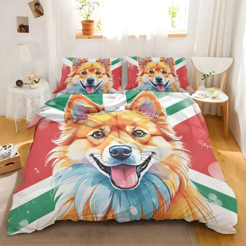 Teen Finnish Spitz Dog Pal Birthday Joy Bedding Set 2