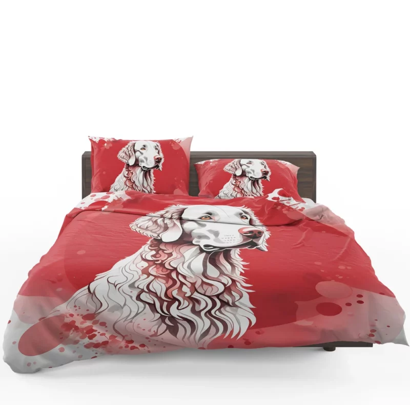 Teen Furry Companion Curly-Coated Retriever Love Bedding Set 1