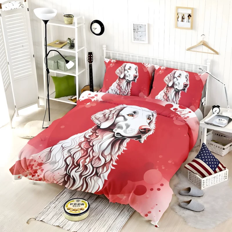 Teen Furry Companion Curly-Coated Retriever Love Bedding Set