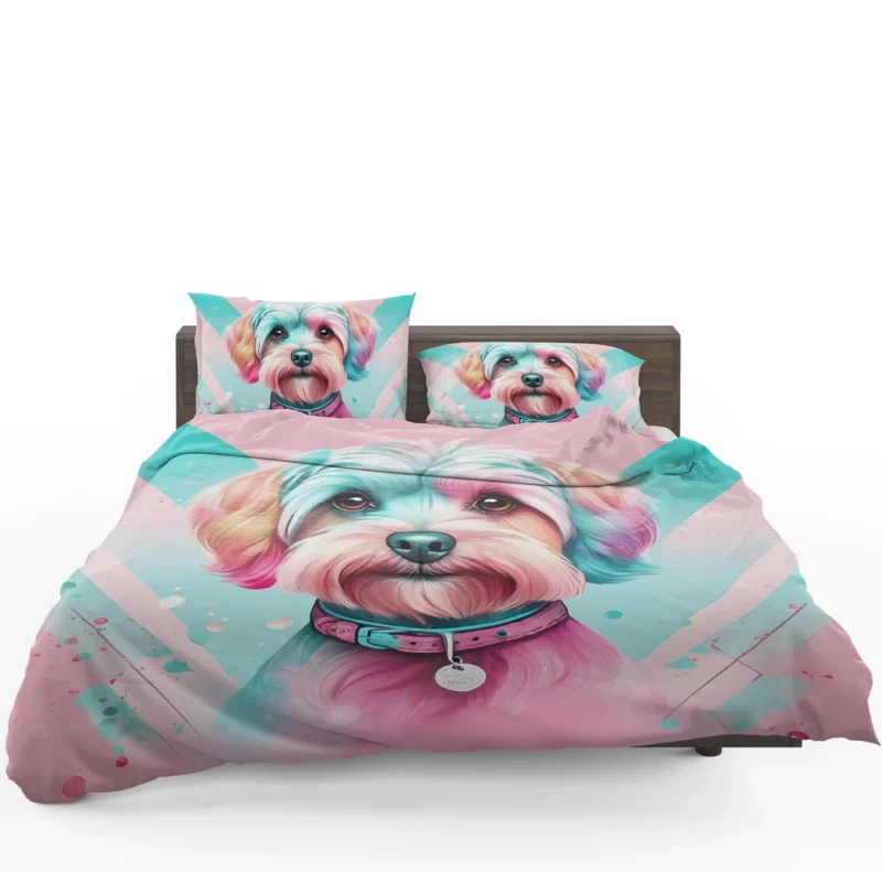 Teen Furry Companion Dandie Dinmont Terrier Love Bedding Set 1