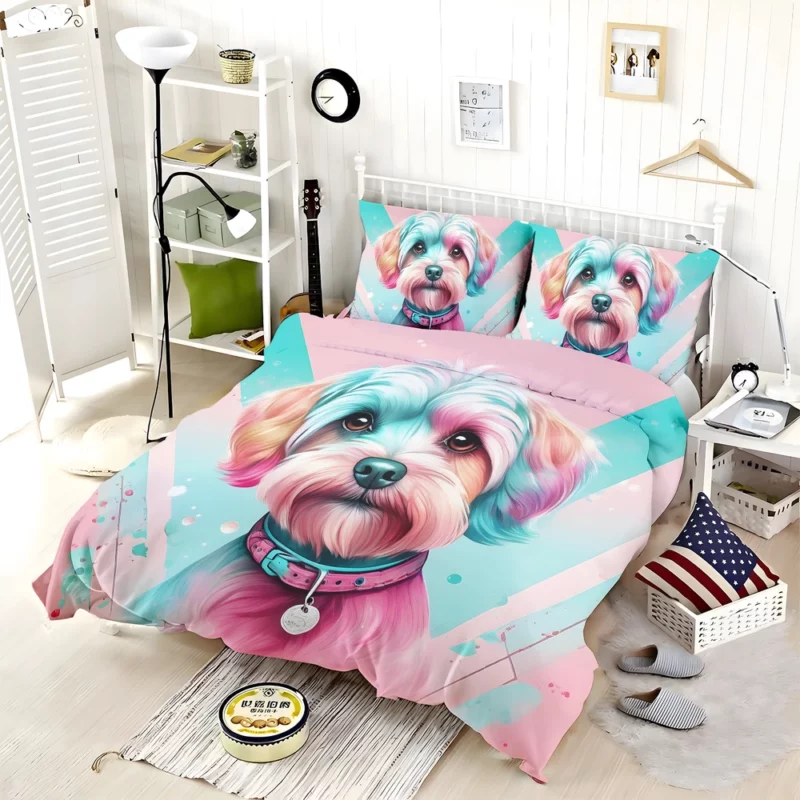 Teen Furry Companion Dandie Dinmont Terrier Love Bedding Set