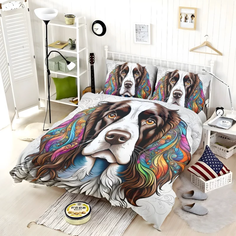 Teen Furry Companion English Springer Spaniel Love Bedding Set