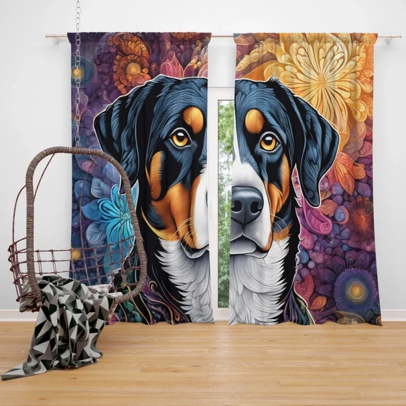 Teen Furry Companion Entlebucher Mountain Dog Love Curtain