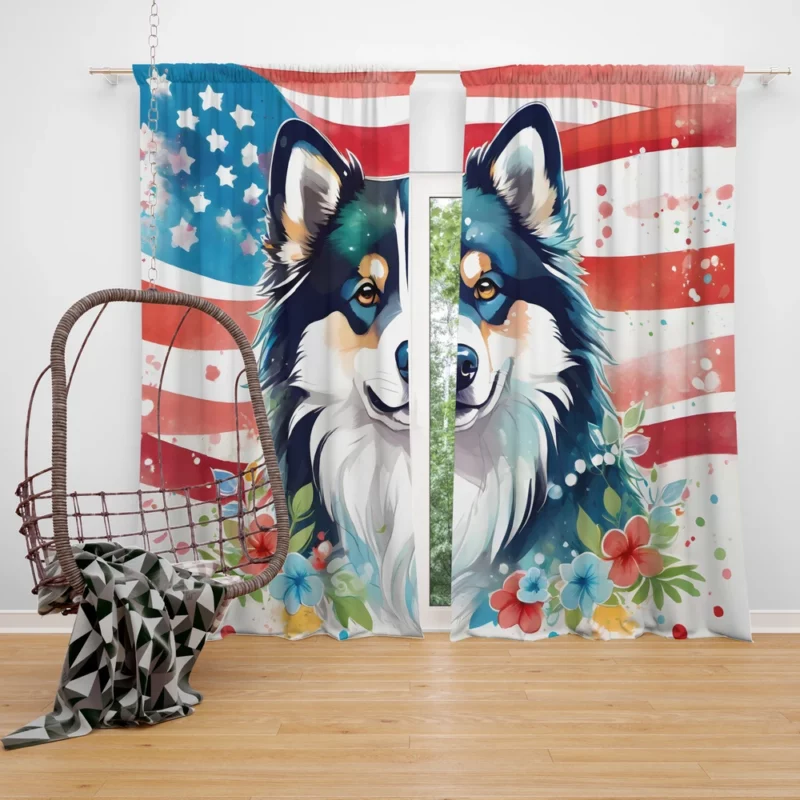 Teen Furry Companion Finnish Lapphund Dog Love Curtain