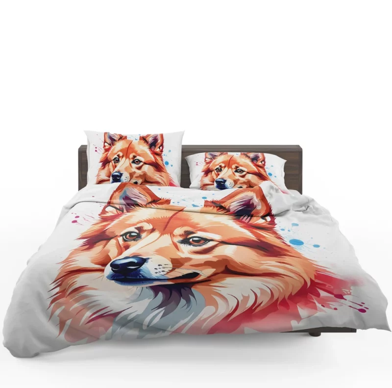 Teen Furry Companion Finnish Spitz Dog Love Bedding Set 1