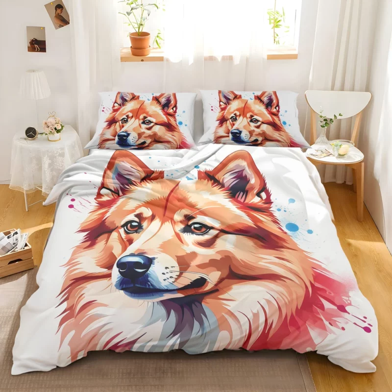 Teen Furry Companion Finnish Spitz Dog Love Bedding Set 2