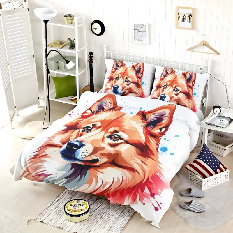 Teen Furry Companion Finnish Spitz Dog Love Bedding Set