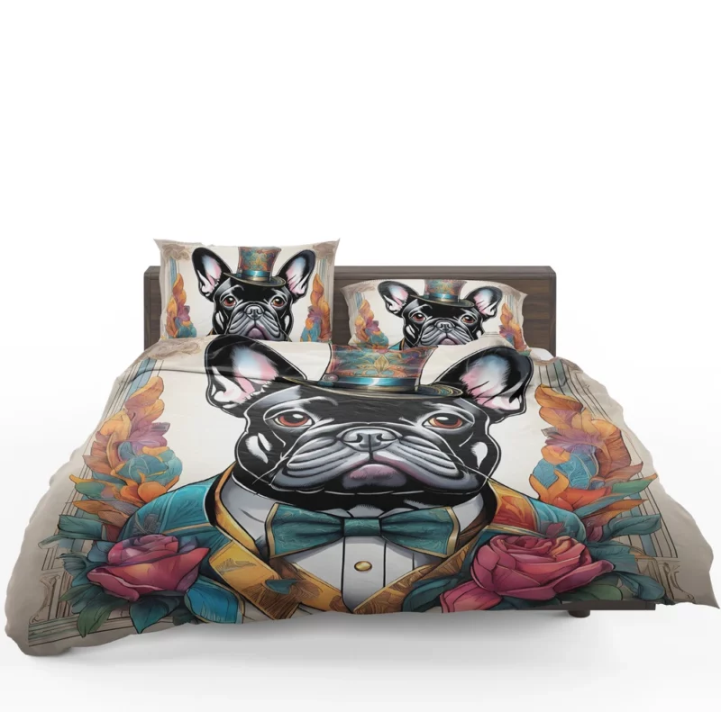 Teen Furry Companion French Bulldog Love Bedding Set 1