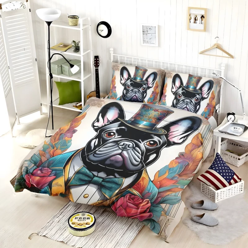 Teen Furry Companion French Bulldog Love Bedding Set