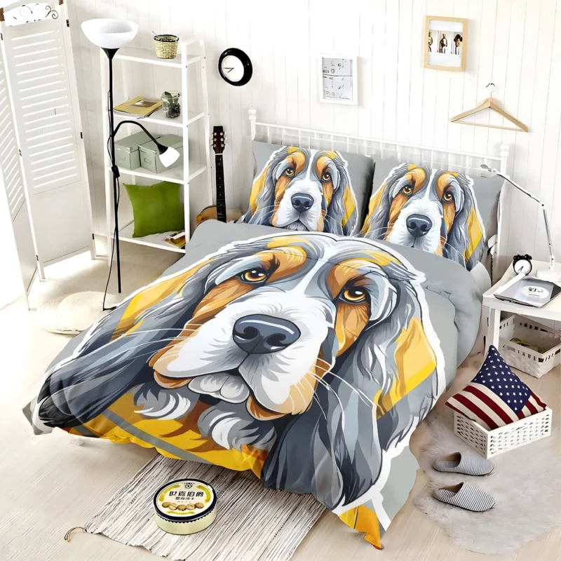 Teen Furry Companion Grand Basset Griffon Vendeen Love Bedding Set