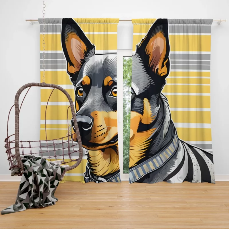 Teen Furry Companion Lancashire Heeler Dog Love Curtain