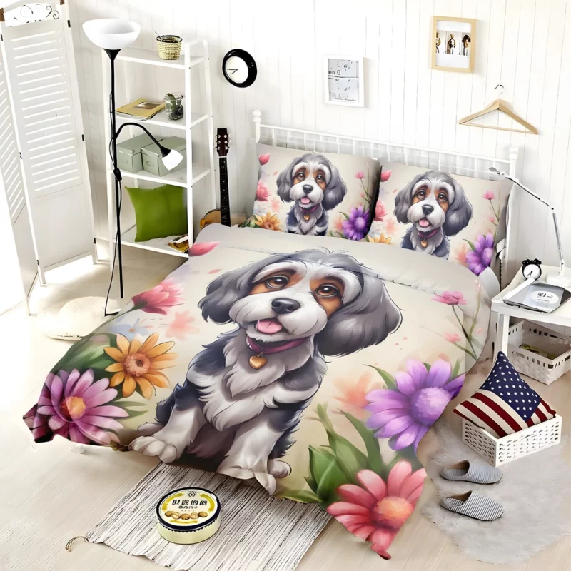 Teen Furry Companion Lowchen Dog Love Bedding Set