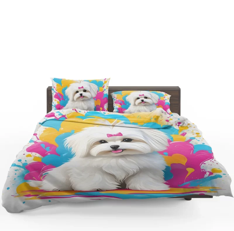 Teen Furry Companion Maltese Dog Love Bedding Set 1