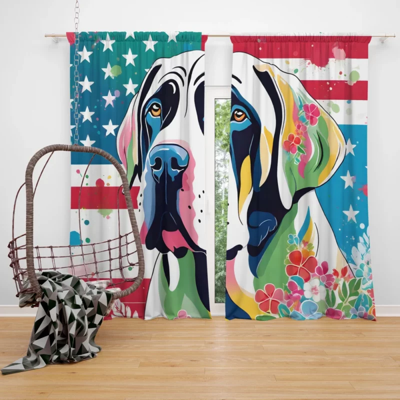 Teen Furry Companion Neapolitan Mastiff Dog Love Curtain