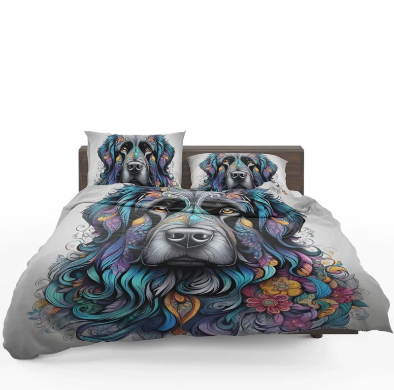 Teen Furry Companion Newfoundland Dog Love Bedding Set 1