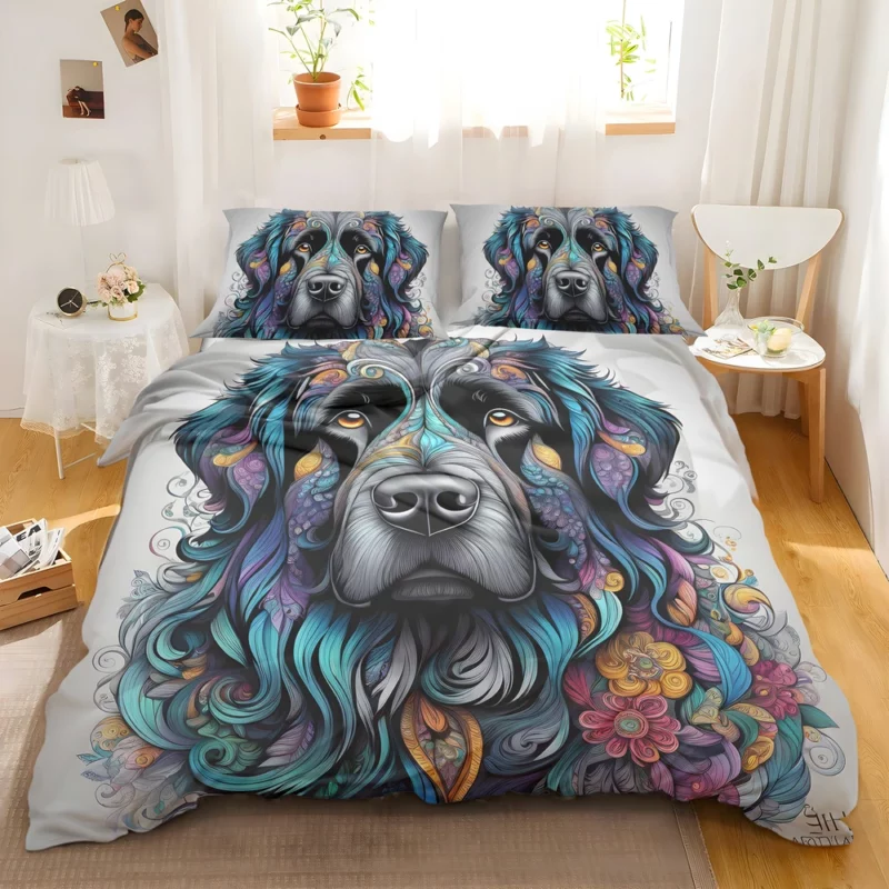 Teen Furry Companion Newfoundland Dog Love Bedding Set 2