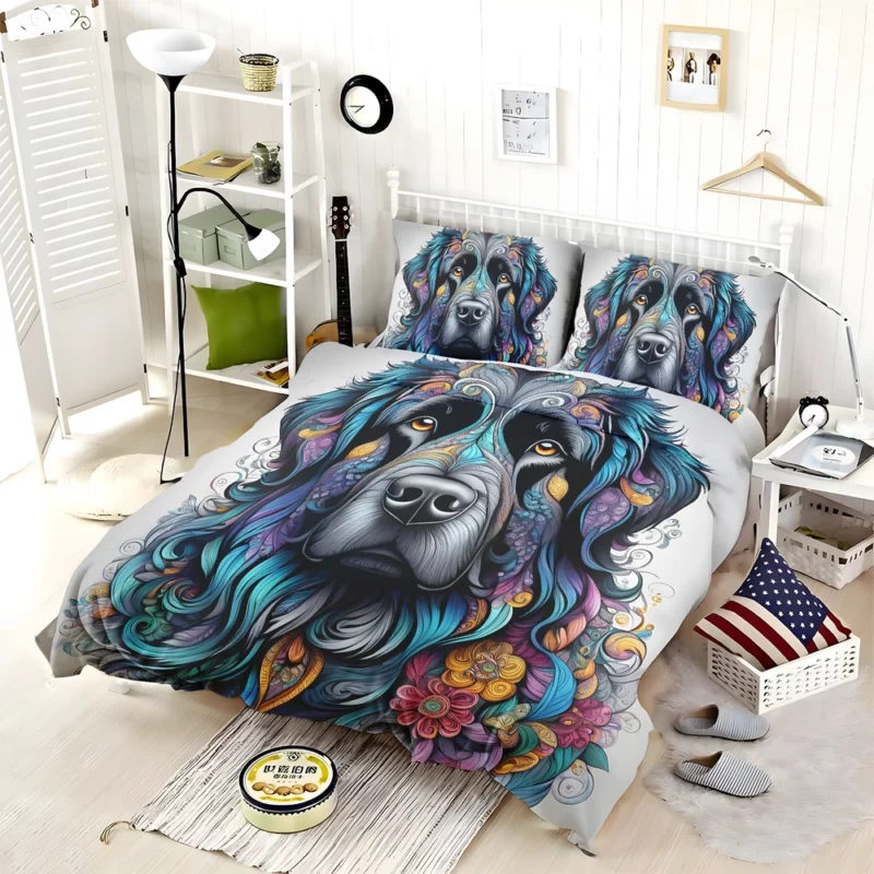 Teen Furry Companion Newfoundland Dog Love Bedding Set