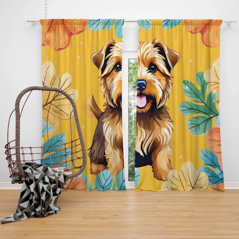 Teen Furry Companion Norfolk Terrier Dog Love Curtain