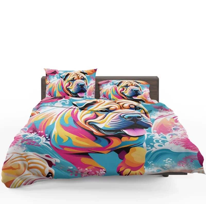 Teen Furry Pal Chinese Shar-Pei Love Bedding Set 1