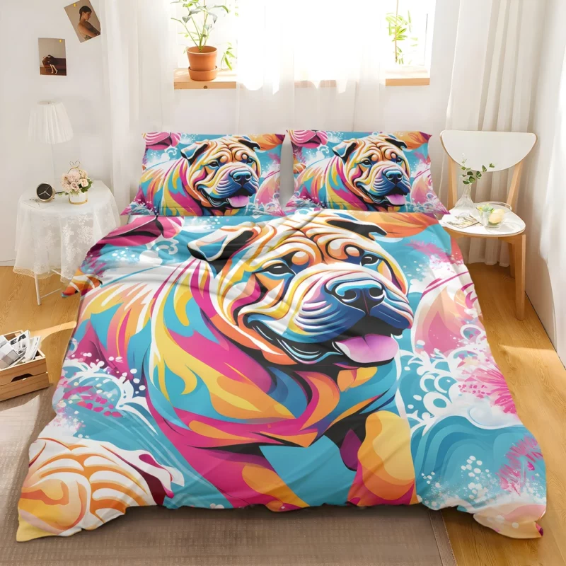 Teen Furry Pal Chinese Shar-Pei Love Bedding Set 2