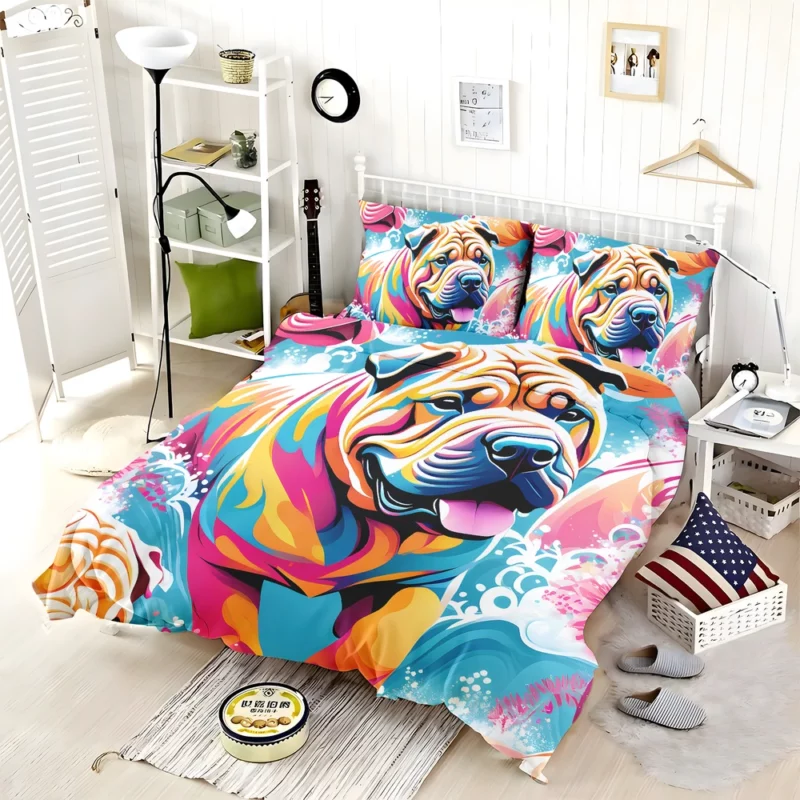 Teen Furry Pal Chinese Shar-Pei Love Bedding Set