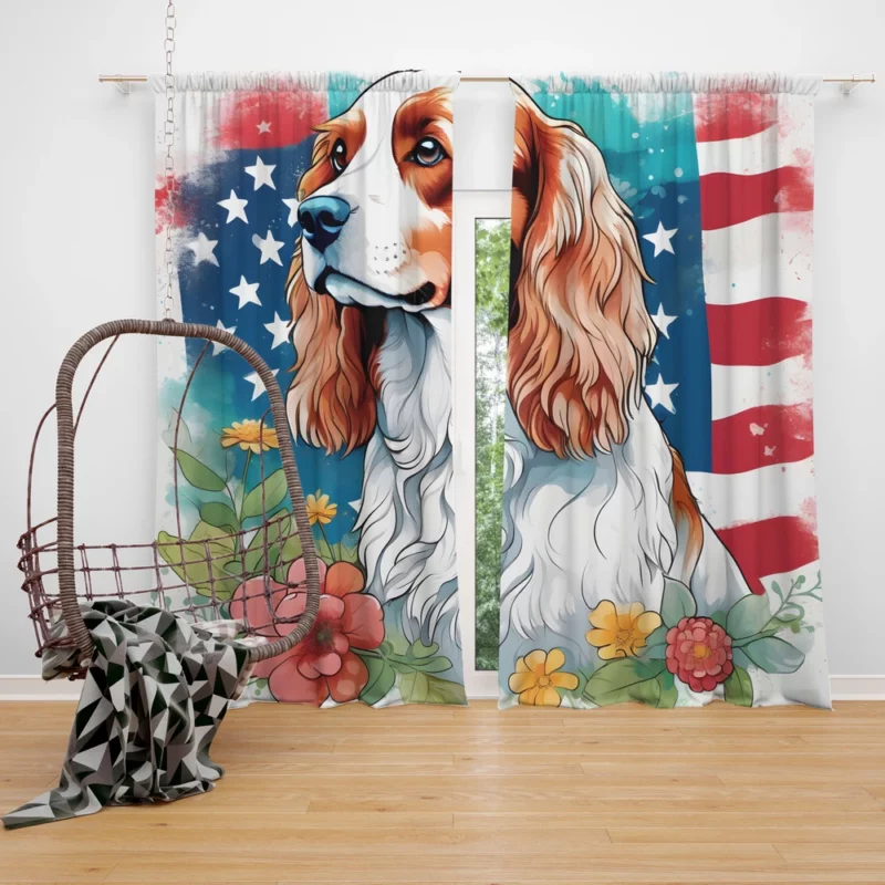 Teen Home Decor Clumber Spaniel Elegance Curtain