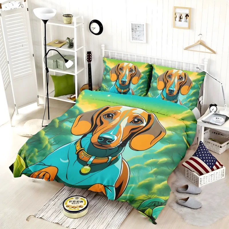 Teen Home Decor Dachshund Charm Bedding Set