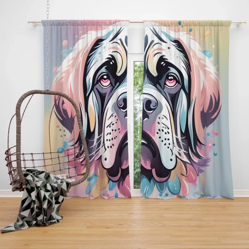 Teen Home Decor English Mastiff Elegance Curtain