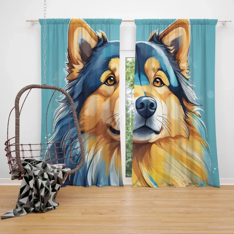 Teen Home Decor Finnish Lapphund Elegance Curtain