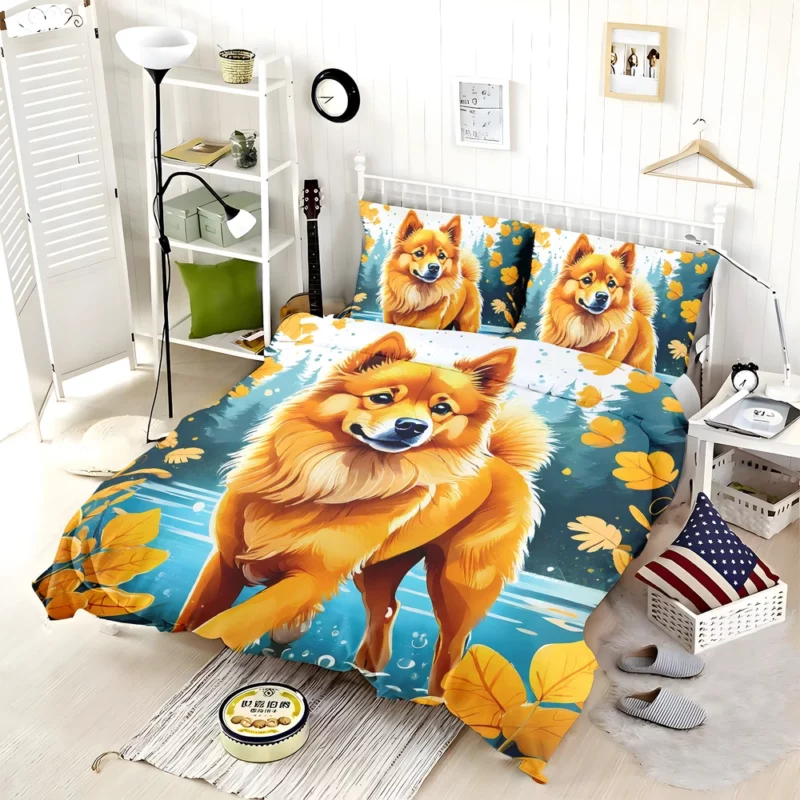 Teen Home Decor Finnish Spitz Elegance Bedding Set