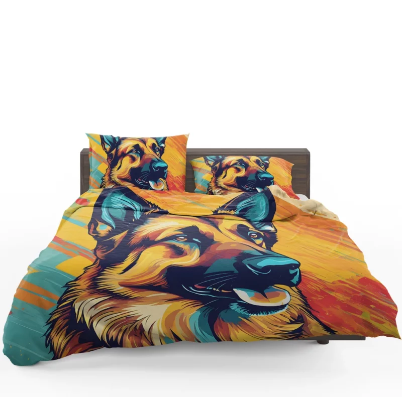 Teen Home Decor German Shepherd Elegance Bedding Set 1