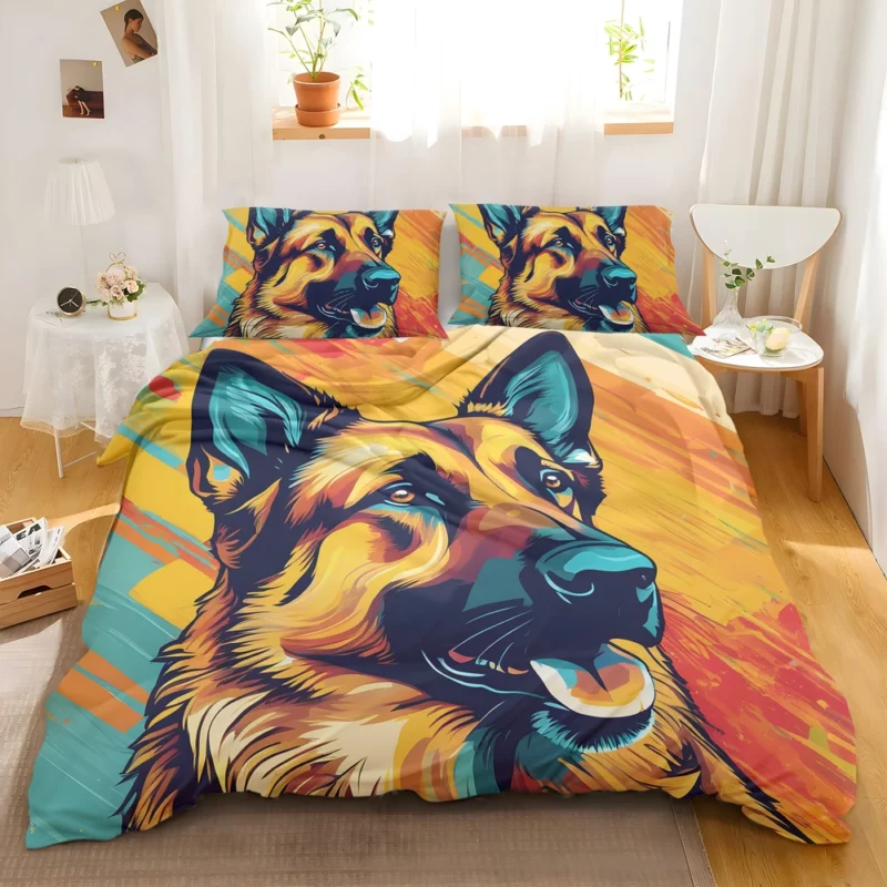 Teen Home Decor German Shepherd Elegance Bedding Set 2