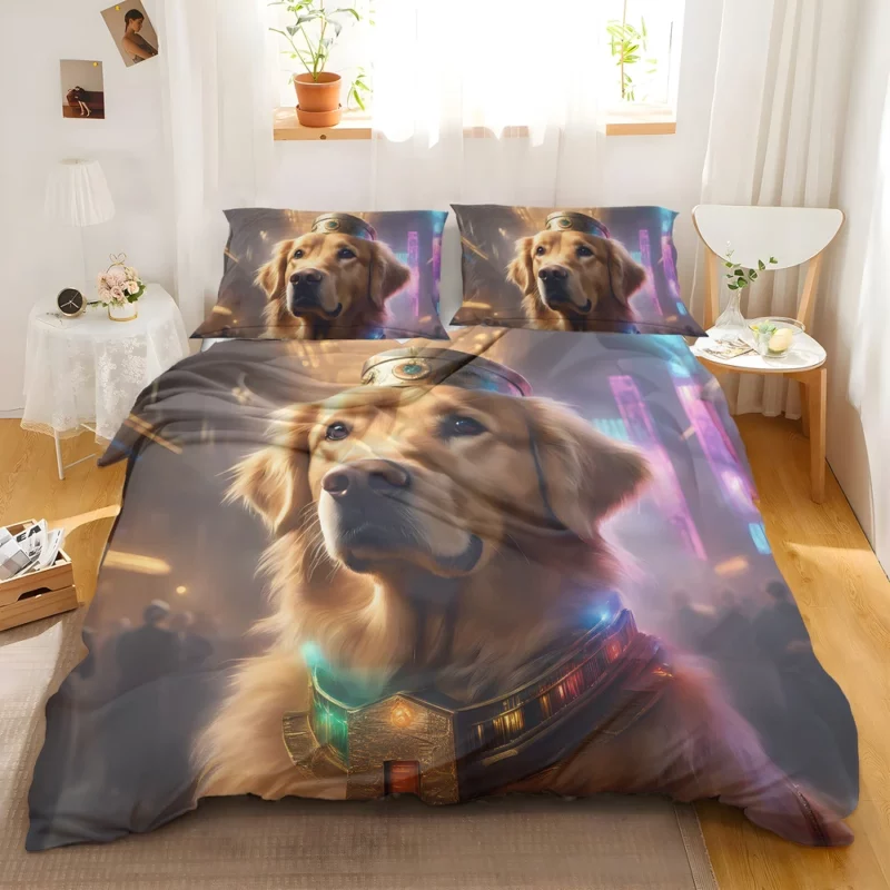 Teen Home Decor Golden Retriever Elegance Bedding Set 2