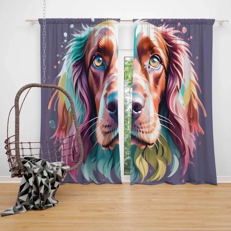 Teen Home Decor Irish Setter Elegance Curtain