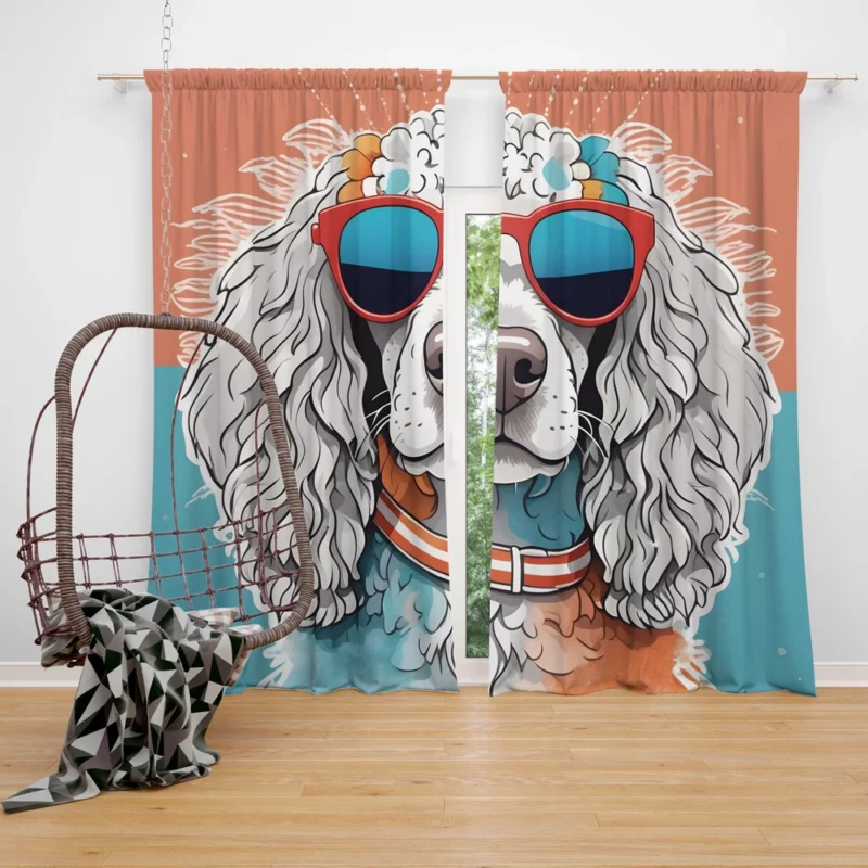 Teen Home Decor Irish Water Spaniel Elegance Curtain