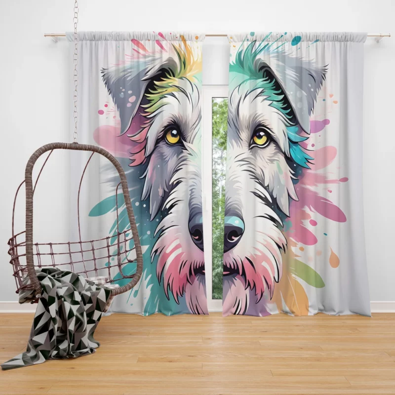 Teen Home Decor Irish Wolfhound Elegance Curtain