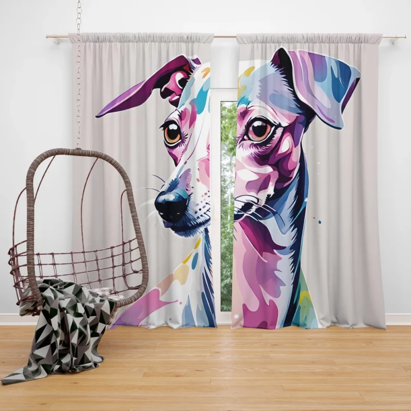 Teen Home Decor Italian Greyhound Elegance Curtain