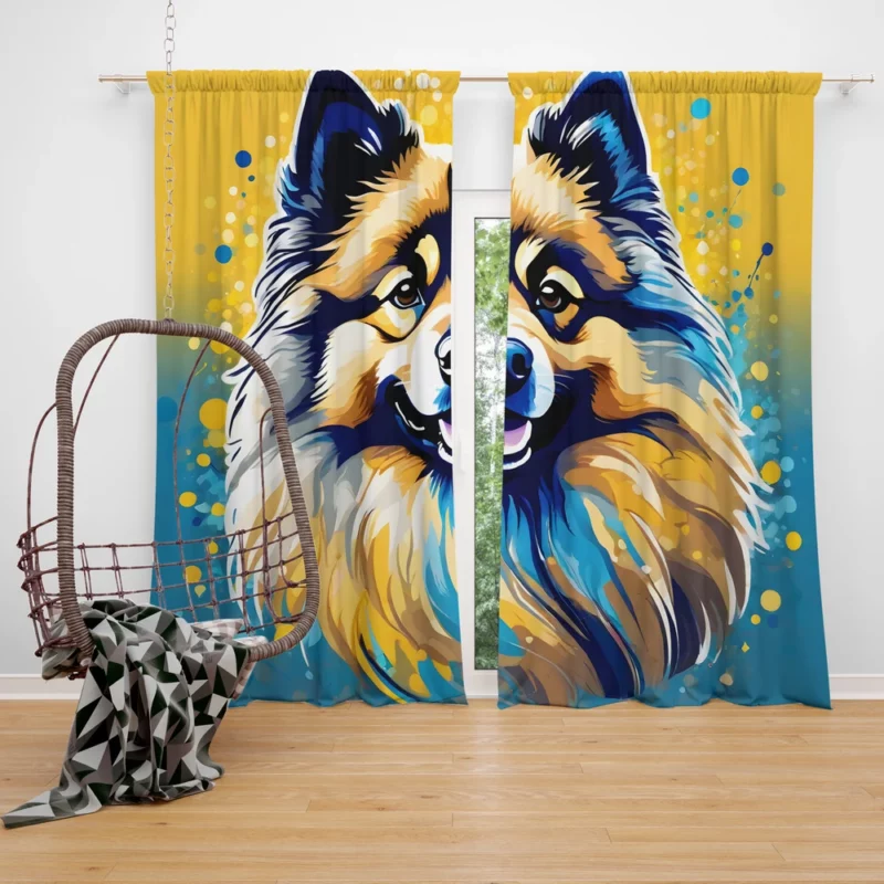 Teen Home Decor Keeshond Elegance Curtain