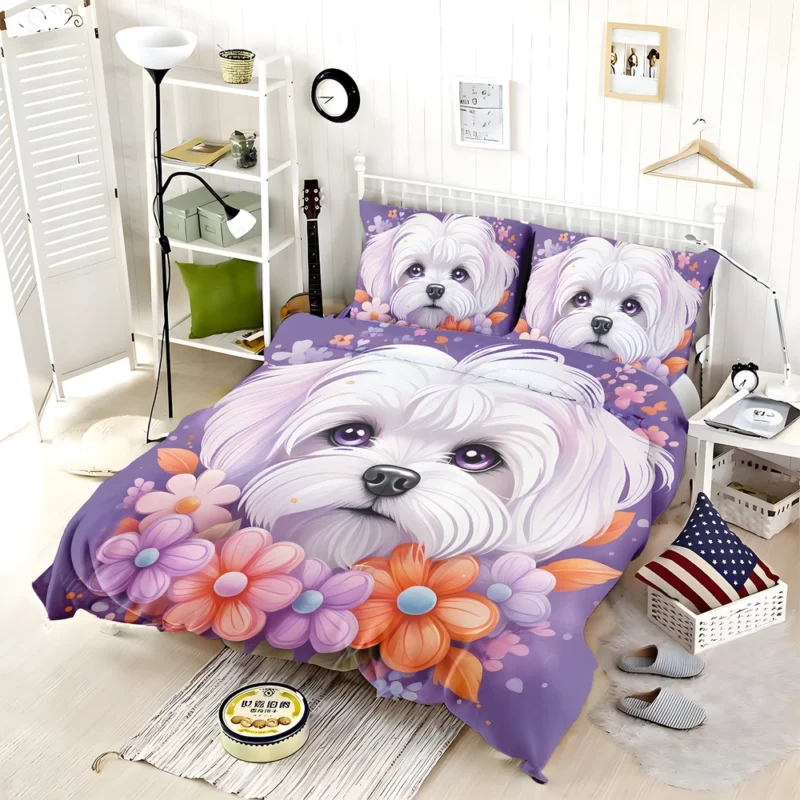 Teen Home Decor Maltese Elegance Bedding Set