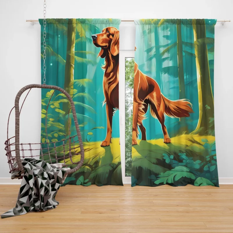 Teen Irish Setter Present Gift of Joy Curtain