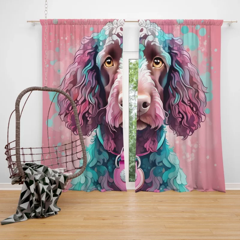 Teen Irish Water Spaniel Present Gift of Joy Curtain