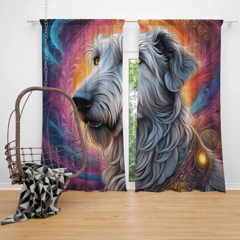 Teen Irish Wolfhound Pal Birthday Joy Curtain