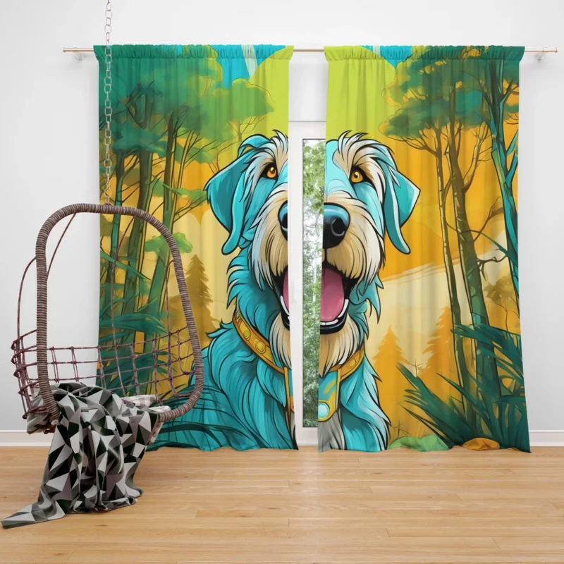 Teen Irish Wolfhound Present Gift of Joy Curtain