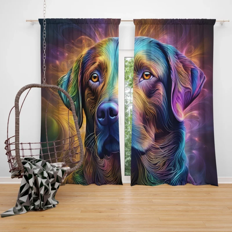 Teen Labrador Retriever Dog Present Gift of Joy Curtain