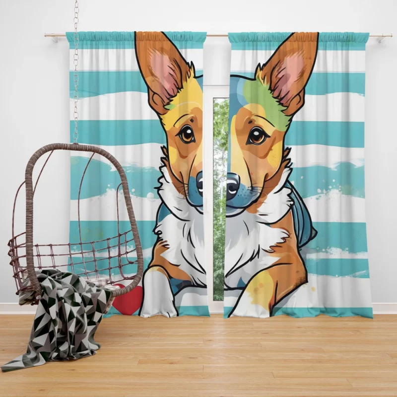 Teen Lancashire Heeler Dog Present Gift of Joy Curtain