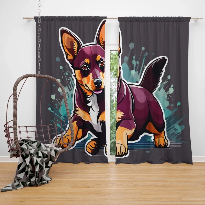 Teen Lancashire Heeler Pal Birthday Joy Curtain