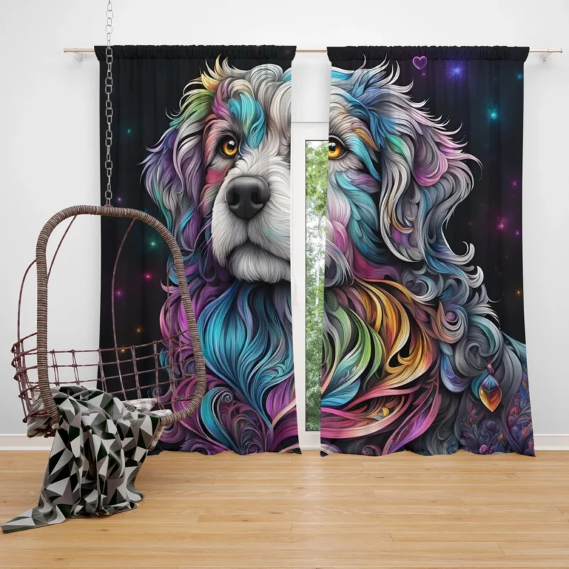 Teen Lowchen Pal Birthday Joy Curtain