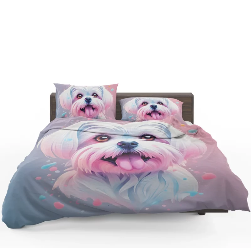 Teen Maltese Dog Present Gift of Joy Bedding Set 1